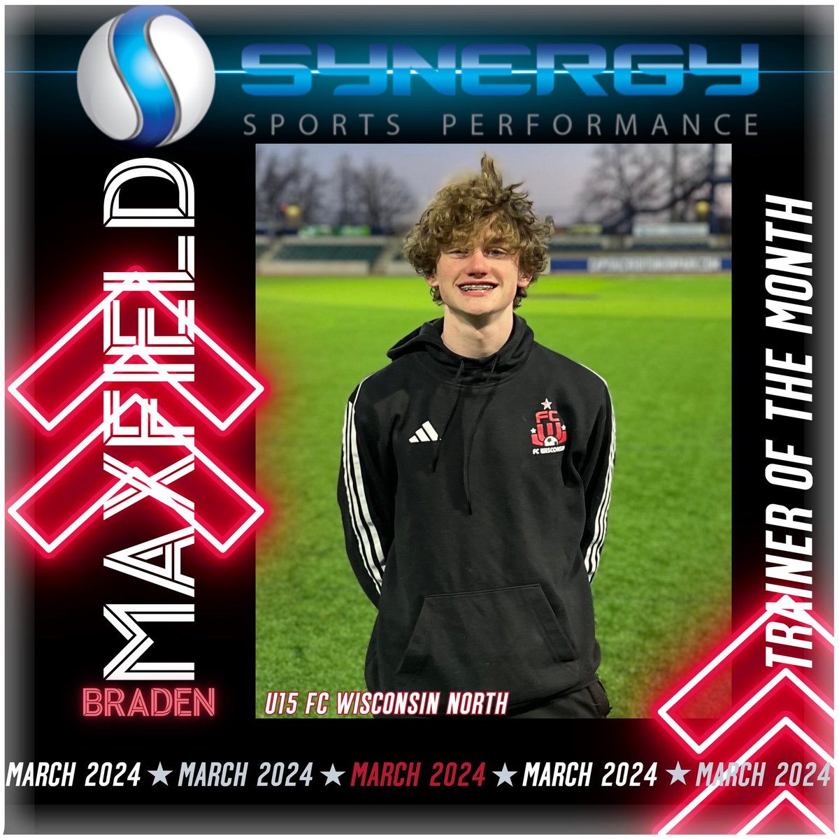 Braden Maxfield from our U15s is the <a href="/SynergySPGB/">Synergy Sports</a> March 2024 TOTM! His commitment, hard work, application of principles, leadership, team play &amp; bright attitude were on display at each session. Well done Braden!
Thank you to Synergy Sports Performance!