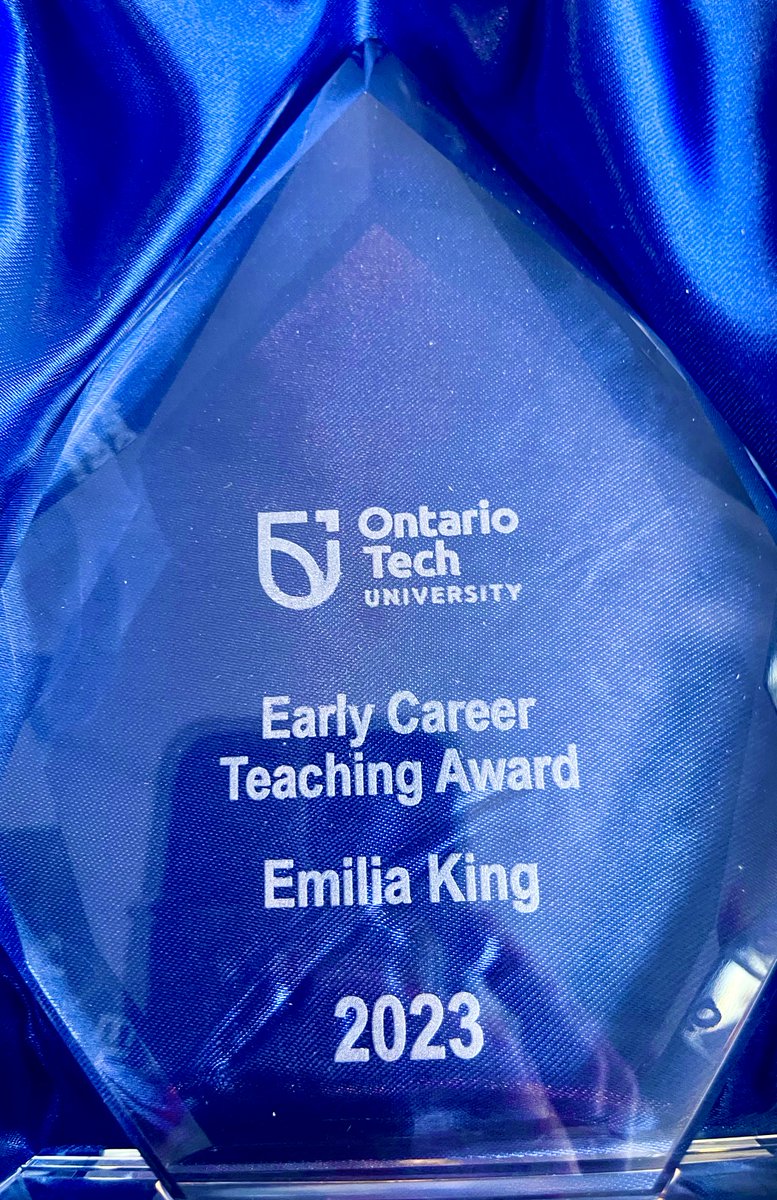 Last week, I had the honour of receiving the Early Career Teaching Award <a href="/ontariotech_u/">Ontario Tech University</a> . It’s made me really reflect on how I approach this thing we call ‘teaching’. Follow me on some hot-takes. 

#teaching #work #university #academia #professor #AcademicChatter