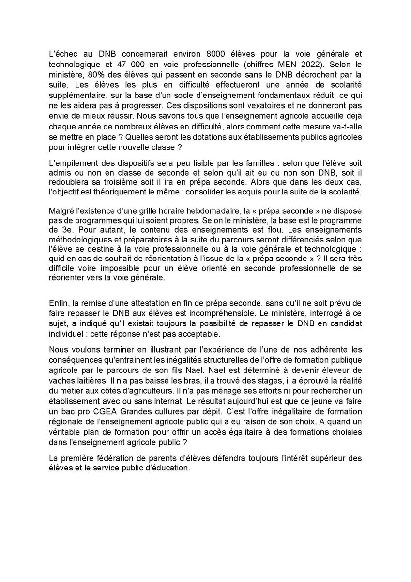 'Pour accompagner le renouvellement d’1/3 des agriculteurs d'ici 6 ans, la #FCPE demande le respect des aspirations des jeunes. Des formations agricoles gratuites, prenant en compte les défis climatiques, environnementaux et sociétaux.' #CNEA 👉 fcpe.asso.fr/sites/default/…