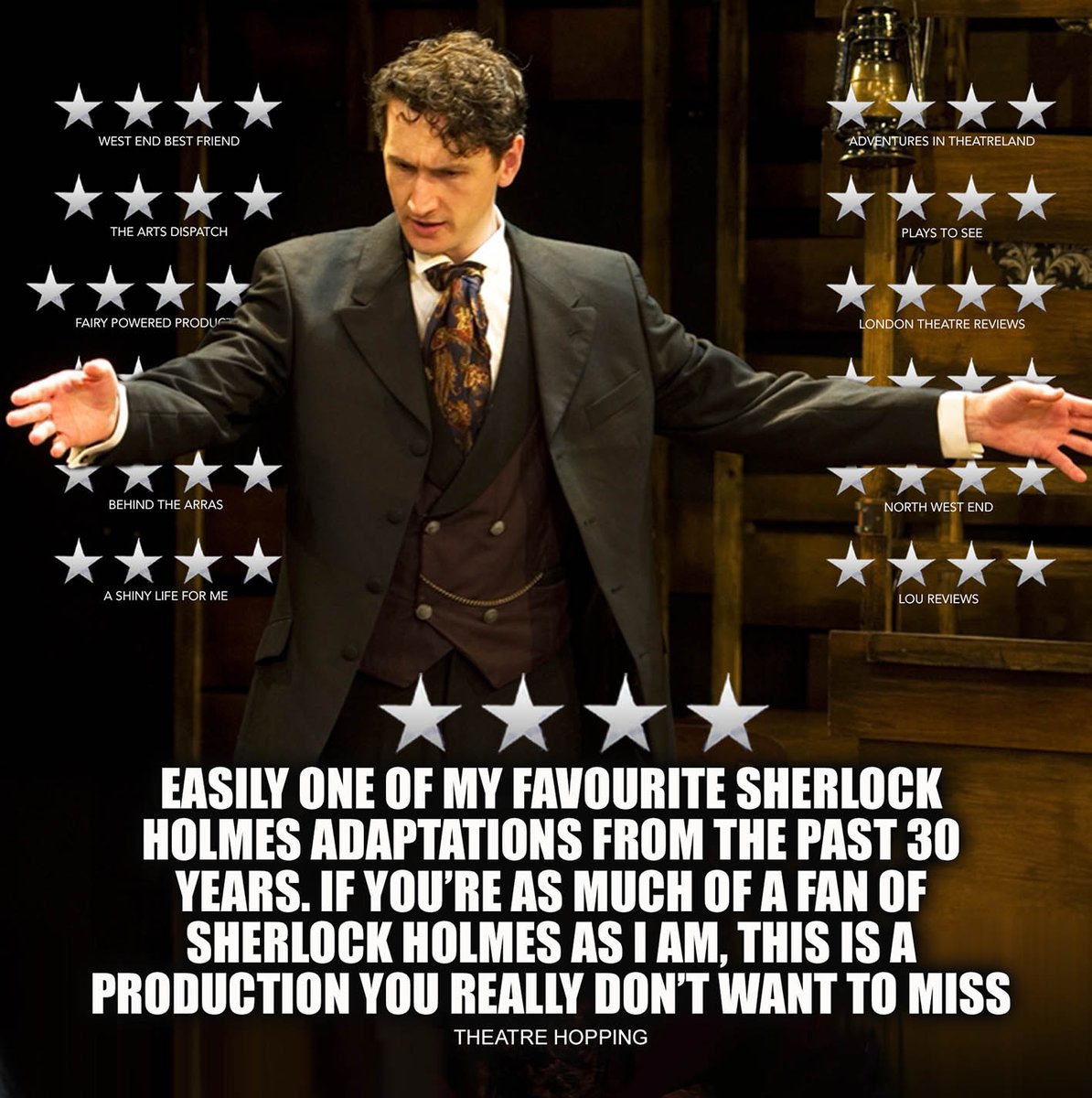 Loving the latest review of THE VALLEY OF FEAR...
★★★★ "A truly electrifying piece of British theatre, lovingly adapted from one of Conan Doyle’s most popular novels"
Join Holmes and Watson at <a href="/swkplay/">Southwark Playhouse</a> Borough until 13 April!
theatrehopping.wordpress.com/2024/04/03/rev…