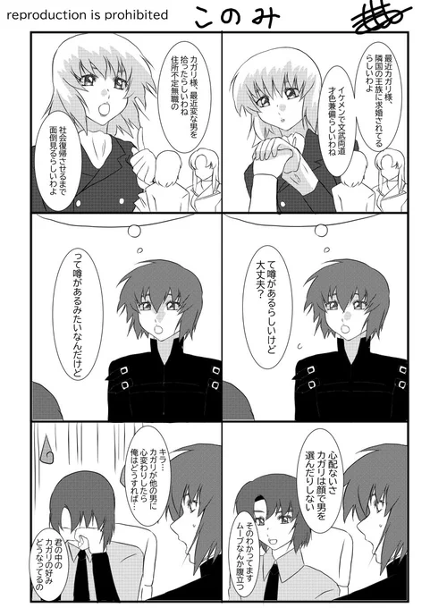 あげるの忘れてたカガリの好みの話①
アスカガ漫画 