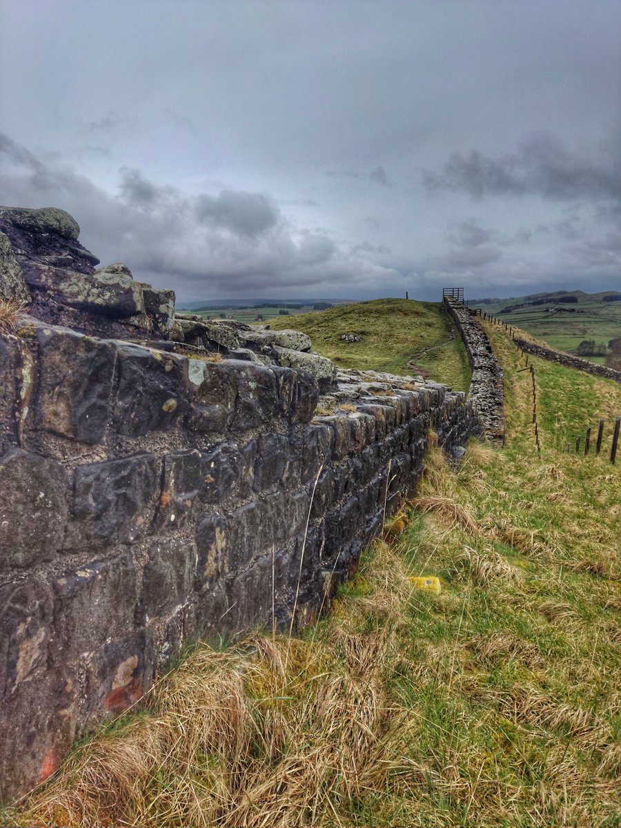 Another wet and windy day up on #hadrianswall #nationaltrail