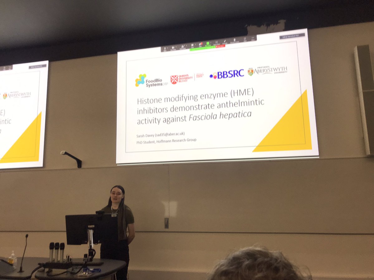 Russ Morphew (@russmorphew) on Twitter photo Great effort from <a href="/AberDLSAGB/">Aberystwyth University DLS/AGB</a> own Sarah Davey from the <a href="/ProfHoff1/">karl hoffmann</a> group covering her PhD work on Fasciola drug discovery and HMEs at #BSP2024 Great effort from <a href="/AberDLSAGB/">Aberystwyth University DLS/AGB</a> own Sarah Davey from the <a href="/ProfHoff1/">karl hoffmann</a> group covering her PhD work on Fasciola drug discovery and HMEs at #BSP2024
