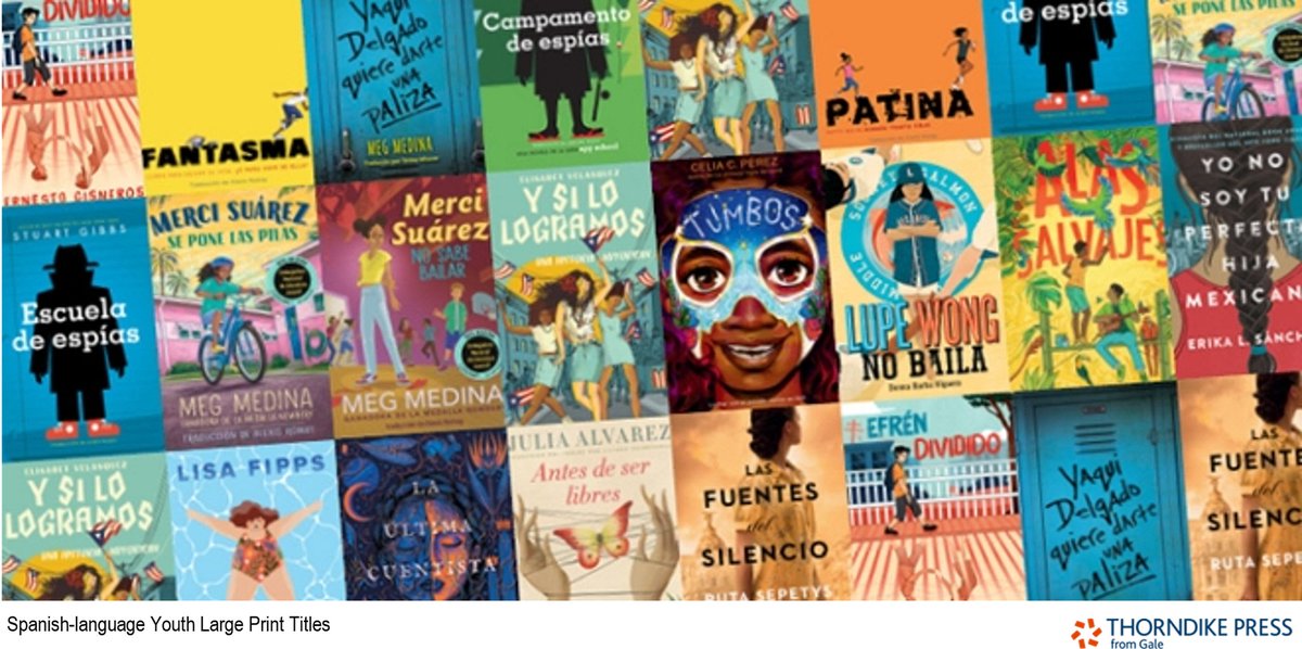 📘 We're thrilled to announce the launch of @ThorndikePress' Spanish-language youth large print titles at #PLA2024, booth 2001! Empowering English Language Learners with Inclusive Literature. Learn more >> bit.ly/3U2C29A #ELL #InclusiveEducation