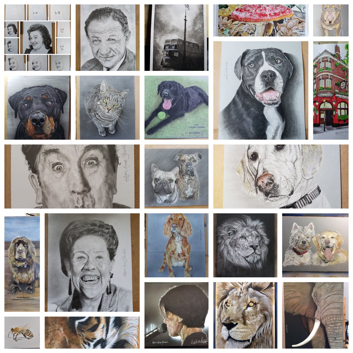 Alliecat_1967's tweet photo. Got lots of time for doing commissions the hours of my day job have been reduced due to the cost of living crisis. Here are a few of examples of my work. As you can see I'll have a go at drawing/painting pretty much anything!
Please RT! https://t.co/ExSk06hkLW