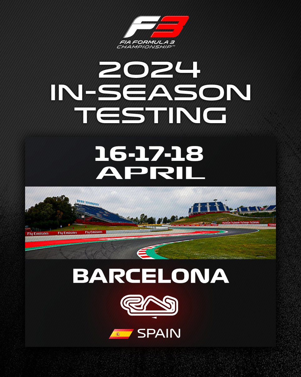 IN-SEASON TEST DATES 🗓 We’ll be back in action for three days of practice, prep, and analysis at @Circuitcat_eng from April 16–18! 🔜 #F3 #F3Testing