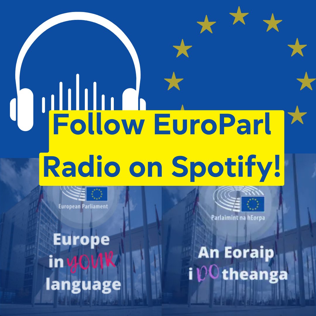 You can now listen to the 🇪🇺 Parliament podcasts on Spotify! 🎧 From educational podcasts on EU history to daily news briefs, there's something for everyone!🎙️ Search Europe in Your Language on Spotify or check out tinyurl.com/EuroParlRadioS… (available in all 24 EU languages & 🇺🇦)