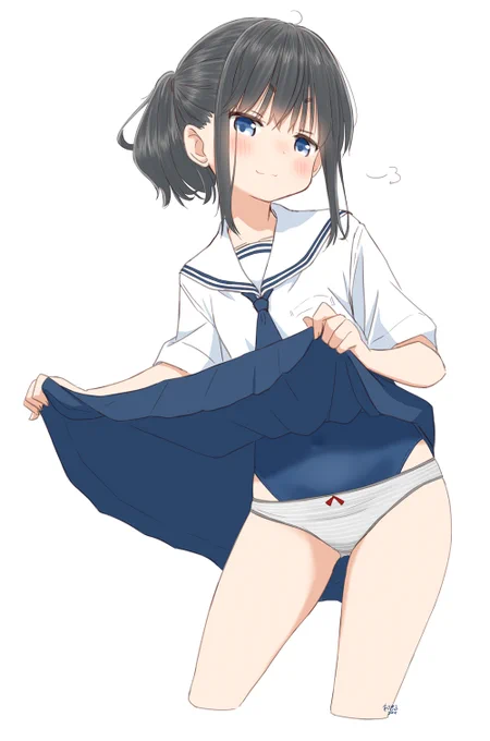 「水着着てるから大丈夫」と思ってるJKを描きました 