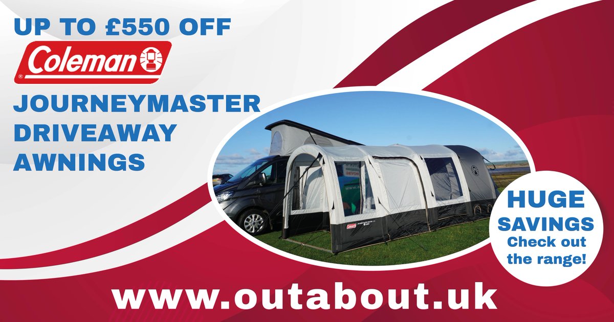 🛑STOP PRESS: The Quality Control team at #Coleman have found a potential fading issue on their Journeymaster #DriveawayAwnings. Take a look at the range here and grab yourself a bargain: outabout.uk/product-catego…