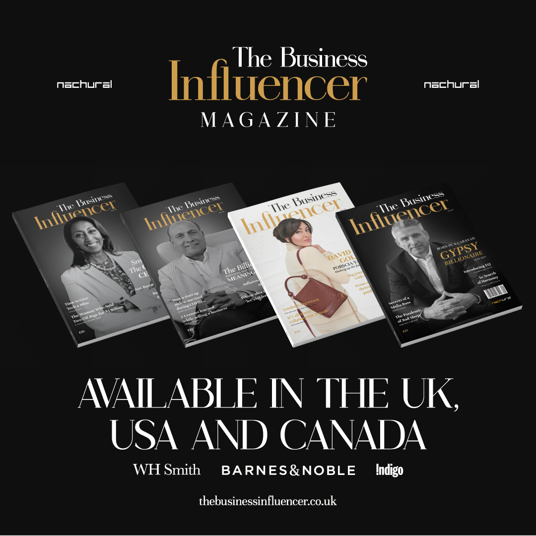 The next issue of The Business Influencer Publication will be available in all 5 star hotels in London. The Business Influencer is already available in WHSmith, Barnes & Noble and Indigo. We look forward to announcing further channels of distribution including airlines.