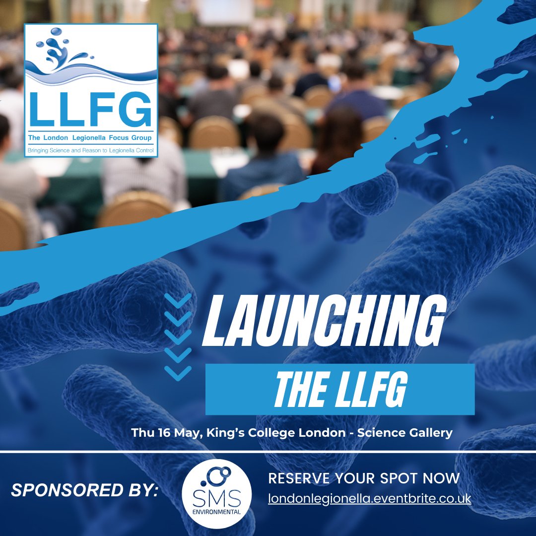 We're proud sponsors of London Legionella Focus Group's inaugural meeting on Thu, May 16 at @KingsCollegeLon's @SciGalleryLon. Book now 👉 londonlegionella.eventbrite.co.uk #PublicHealth #LegionellaControl #LondonEvent #LegionellaAwareness #LegionellaManagement