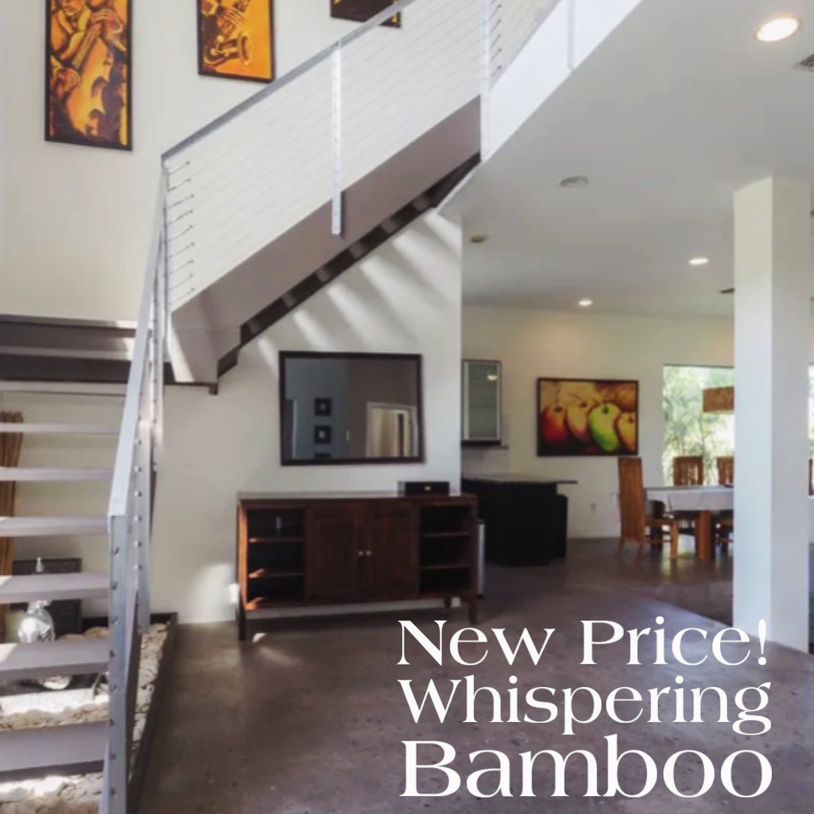New Price
Whispering Bamboo

The open staircase leads to 3 spacious bedrooms on the 2nd level

Member of CIREBA 
MLS # 415605

#Wednesday #Whispering #Bamboo #Zen #Scuba
#CaymanRealEstate #caymansothebysrealty #caymanislandsrealestate