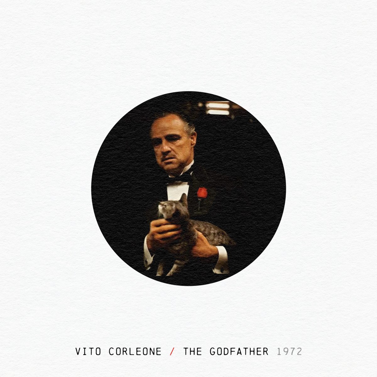 Geminianum's tweet image. Don Vito Corleone — first in my Cinema Edition ex libris designs. I&apos;m wondering, what kind of books were on his bookshelf! Any ideas? 

(Also, happy birthday to Mr. Marlon! 🎂)
#ExLibris