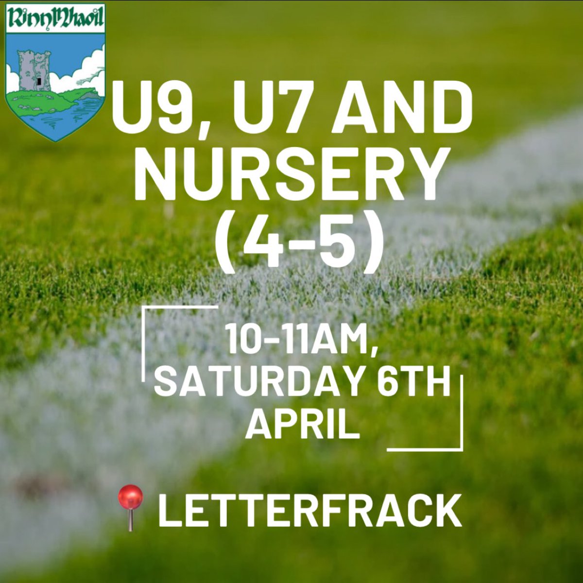 RenvyleGaa's tweet photo. U9, U7 and our new nursery (4-5) starts on Saturday, 6th of April at 10am in Letterfrack. Both boys and girls are welcome. The club house will be open for parents to pop in, pay registration and have a cup of tea. We can’t wait to see all of the kids back in action 💚💛 https://t.co/7yu5VsGu6f