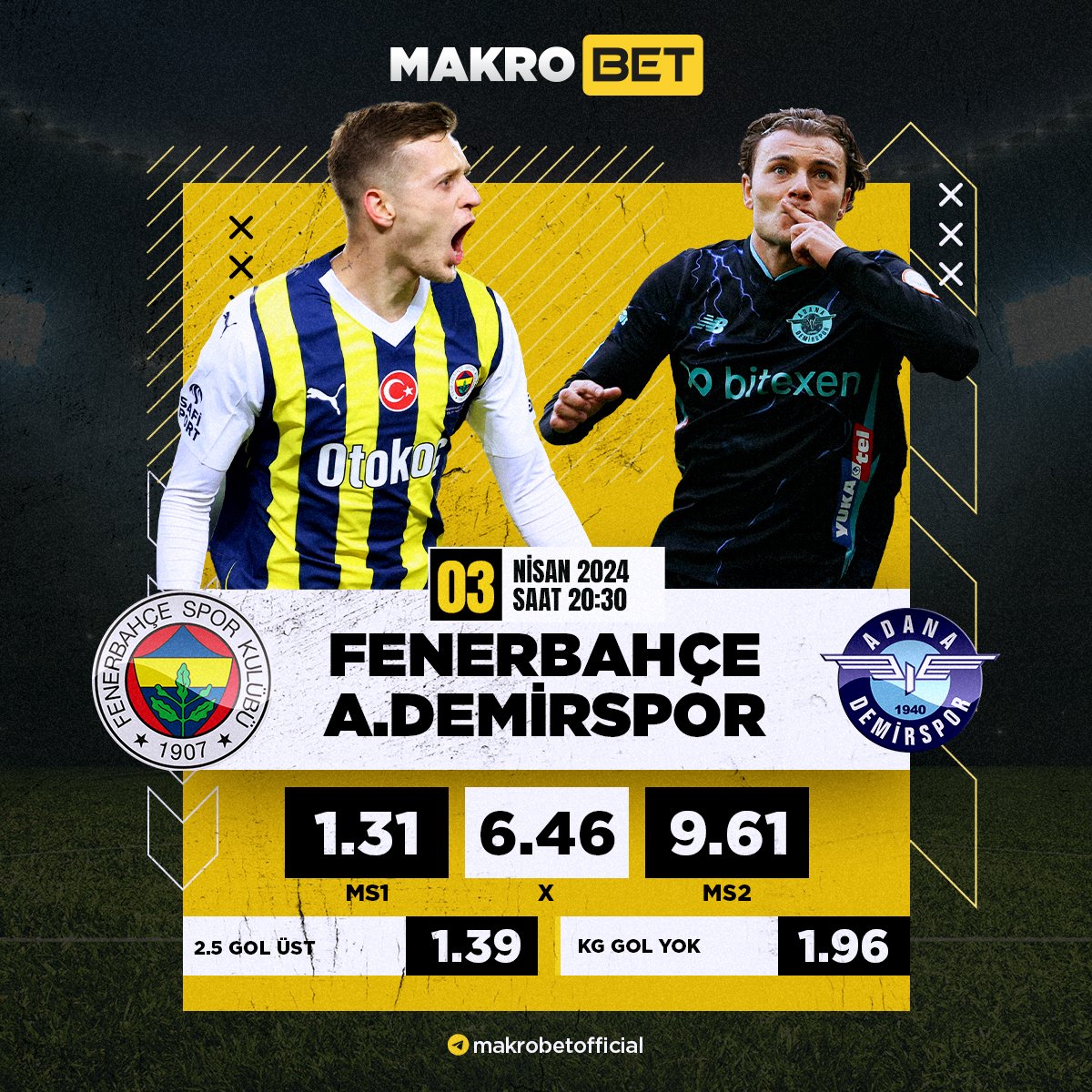 👉Gerilimli Trabzon deplasmanından puan kaybetmeden çıkmayı başaran Fenerbahçe, son yılların en gerilimli şampiyonluk mücadelesinde Adana Demirspor'u konuk ediyor ✅En Yüksek Oranlar ✅Canlı Bahis ✅Anında Yatırım, Anında Çekim ✅ Zengin Bahis Çeşitleri 🤩Tercihini yap,…