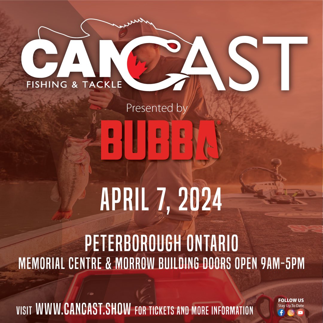 This Sunday we have something very “a-lure-ing” going on! It’s the annual Cancast Fishing & Tackle Show Don’t miss the biggest show in fishing as it takes over @PtboMemCentre and Morrow Building 2 buildings, 1 great price get your tickets today at memorialcentre.ca