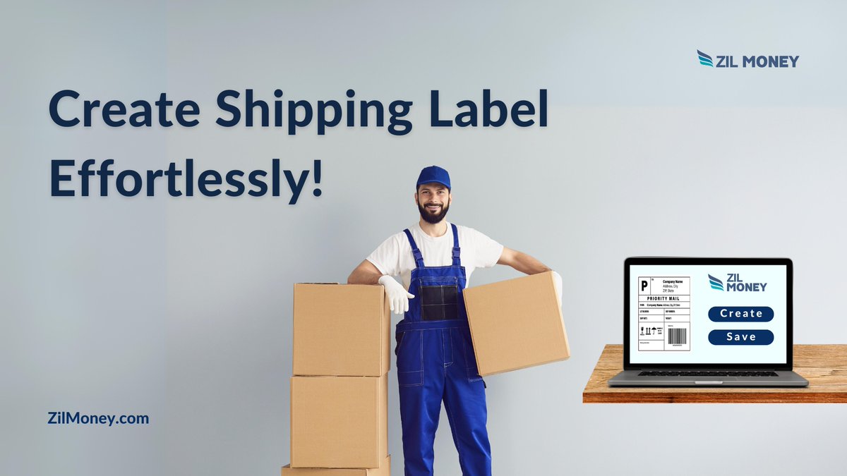 ZilMoney's tweet photo. Making a shipping label is easier than before! https://t.co/XGBd1dPmZ1 allows you to design and print labels with a few clicks. Sign up today!

Learn more: https://t.co/ryshCGNLTO

#ShippingLabel #MakingAShippingLabel https://t.co/8GiaqgbKNs