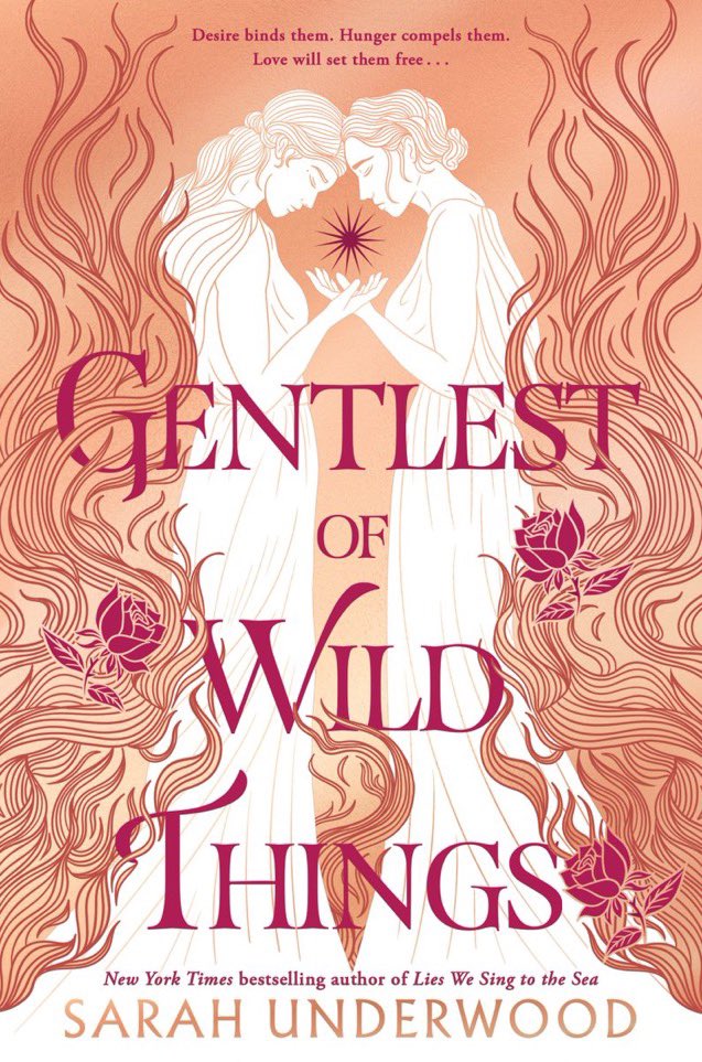 ⚠️ATENCIÓN⚠️ Portada de “Gentlest of wild things” de @s_e_c_underwood, saldrá el 1 de octubre. Inspirada en la mitología griega, esta es una fantasía sáfica que combina la historia de Eros y Psyche y las leyendas de las seductoramente monstruosas Lamia y Empousa.