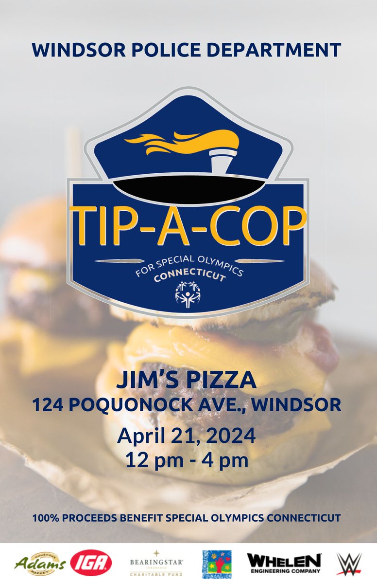 Tip-A-Cop events to benefit our athletes coming up soon! @CTLETR #soct #ctletr #tipacop #westport #windsor #montville #middletown