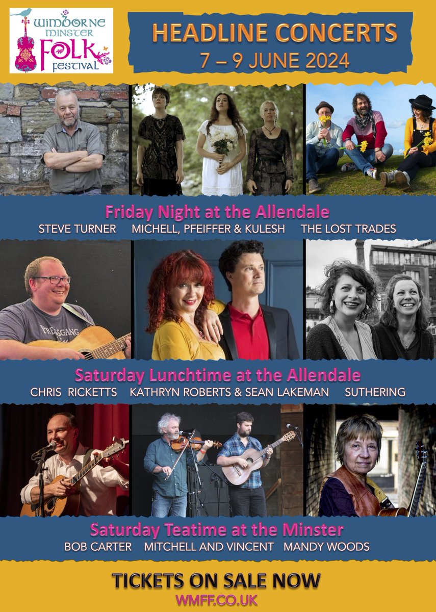 Wimborne Minster Folk Festival Friday 7th to Sunday 9th June 2024 wmff.co.uk A Weekend Pass gets you in to all the headline concerts, plus the Saturday evening Ceilidh at the Allendale. Book now at wmff.co.uk/weekend-pass #livemusic #Festival #folk #wimborne #dorset