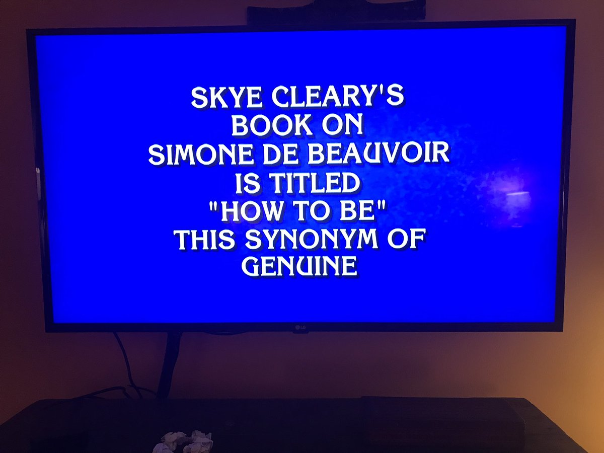 My book was on @Jeopardy yesterday!?! (Thank you @offhandmanor1 for the photo!)