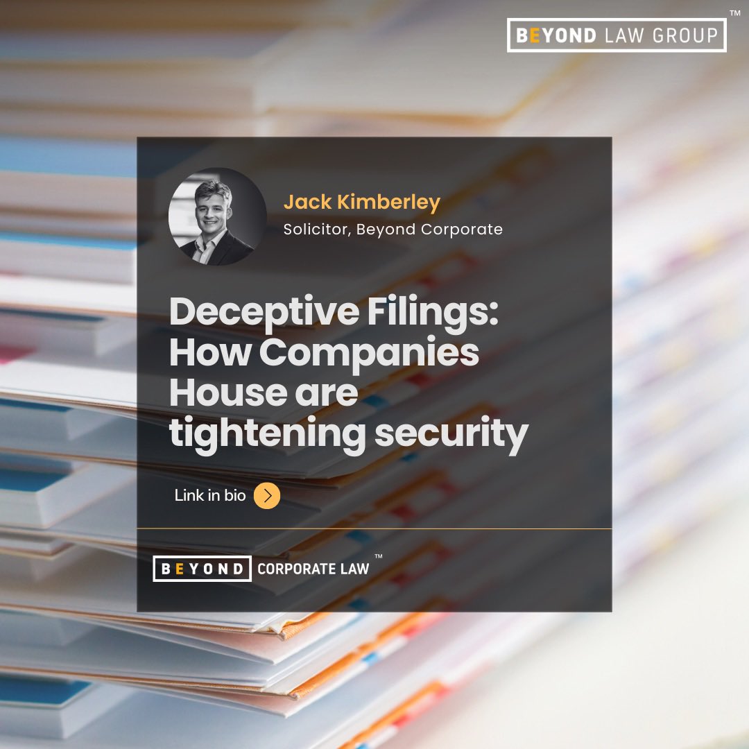 @CompaniesHouse has faced scrutiny following a raft of deceptive filings targeting numerous lenders. Here, Jack Kimberley looks at how Companies House are tightening security in light of the Economic Crime and Corporate Transparency Act (2023). rb.gy/702cc7 #Law