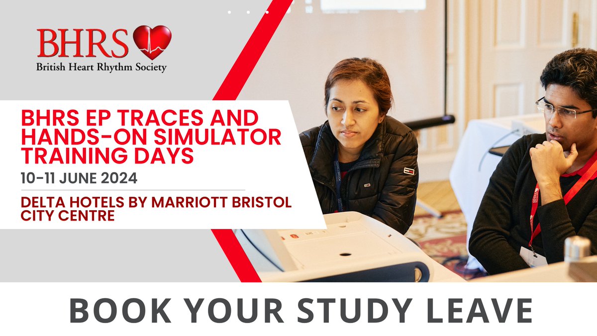 10 weeks to go, book your study leave for the @BHRSociety's EP Traces and Hands-on Simulator Training Days! Awaiting study leave approval? Use code 'IMWAITING' and secure your place for £1, pay when your leave is approved Register here: millbrook-events.co.uk/BHRSimulation24 #EPeeps…