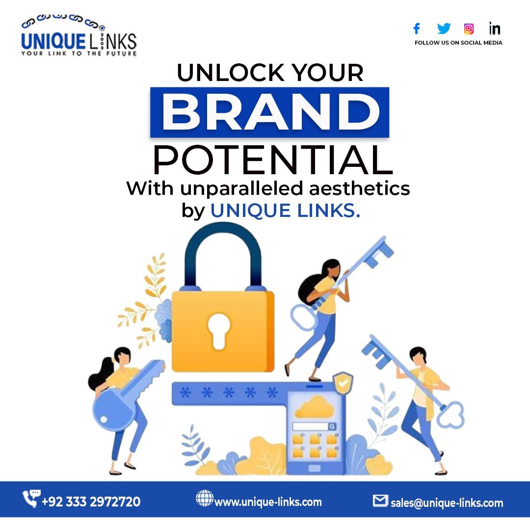 Unlock your brand potential-
with unparalleled aesthetics by Unique links.
Contact Us At:
buff.ly/3bTaK1Z
.
#uniquelinks #brandidentity #visualbranding