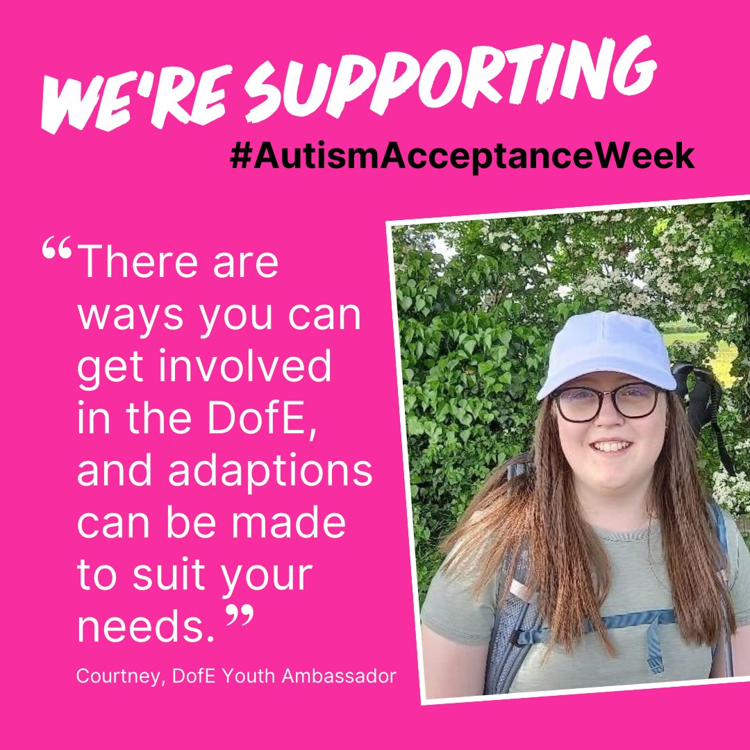 It's World #AutismAcceptanceWeek and we’re supporting the National Autistic Society 💜 DofE UK Youth Ambassadors share their tips and advice for overcoming barriers whilst completing their DofE. Learn more about our refreshed Expedition Requirements ⬇️ bit.ly/3LIAmOF