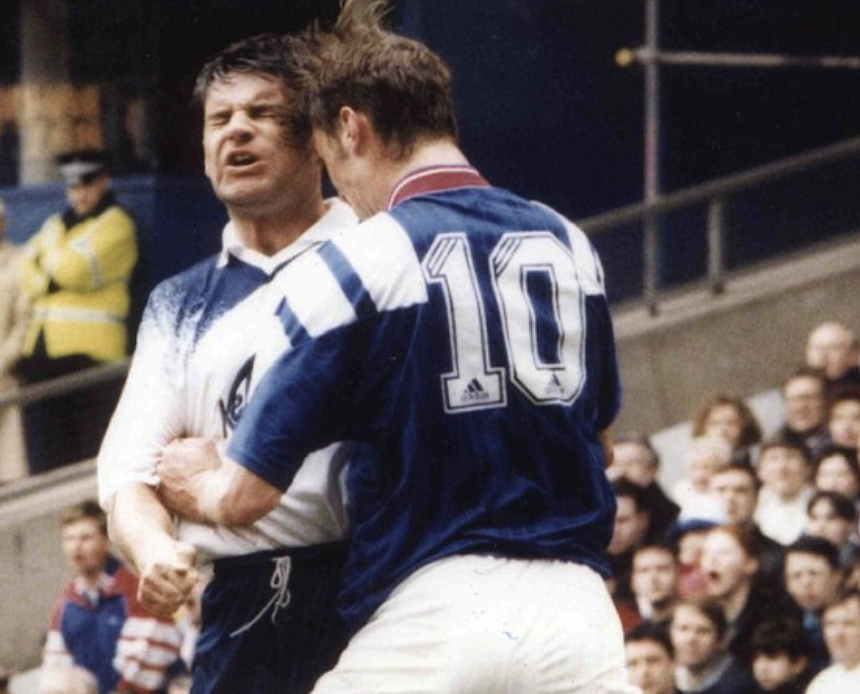 UpshotTowers's tweet photo. They smuggle drugs, kidnap their teammates, and catch hypothermia on post-match benders.

Up in Scotland, football is how it should be.

From knocking out fishermen to scrapping with tea ladies, welcome to the wild world of Scottish football… https://t.co/gAjl7YpBcU