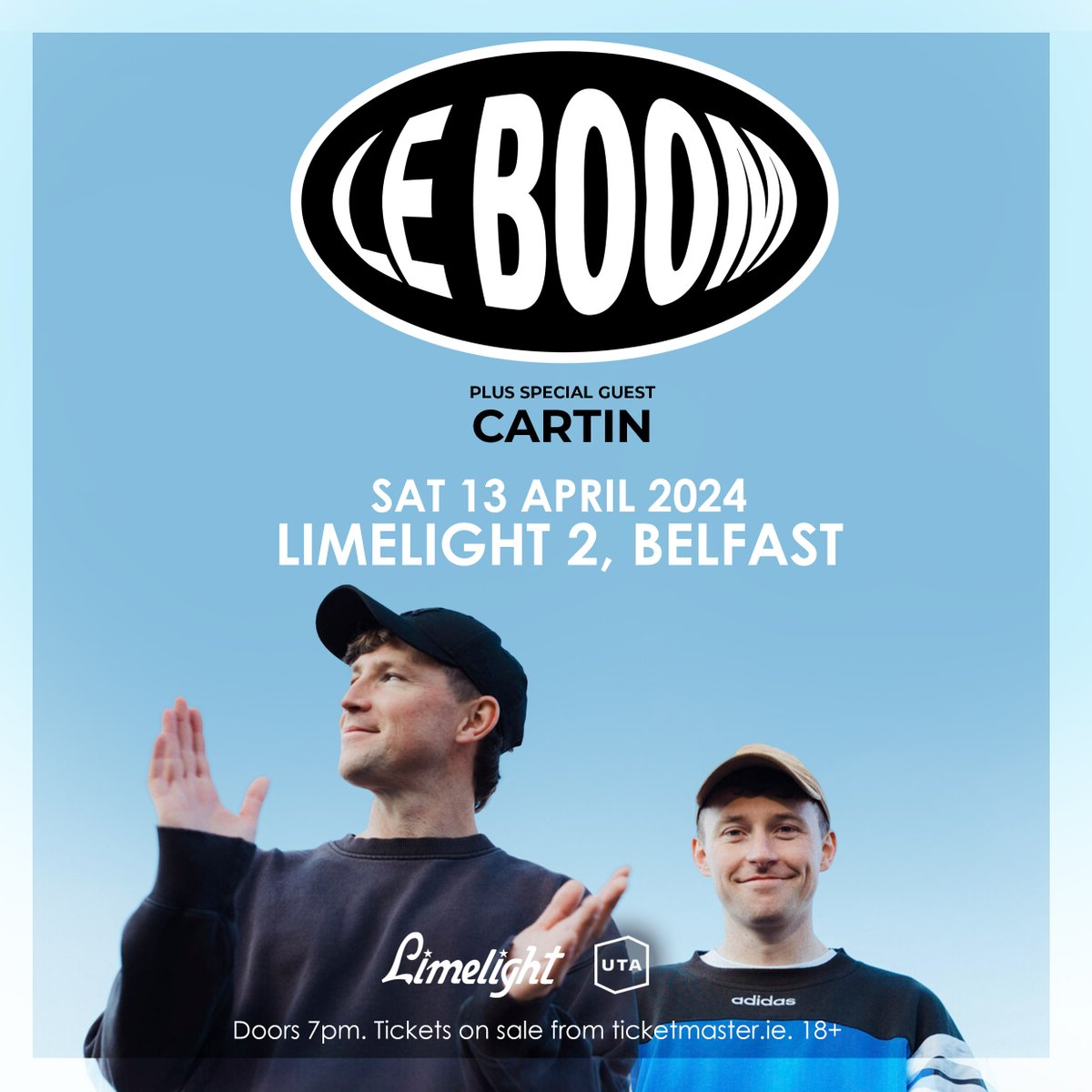 𝐒𝐇𝐎𝐖 𝐔𝐏𝐃𝐀𝐓𝐄 📣@weareleboom have announced special guest @cartincaolan will join them at their Belfast show this April 13th! Remaining tickets >> bit.ly/42xsupE