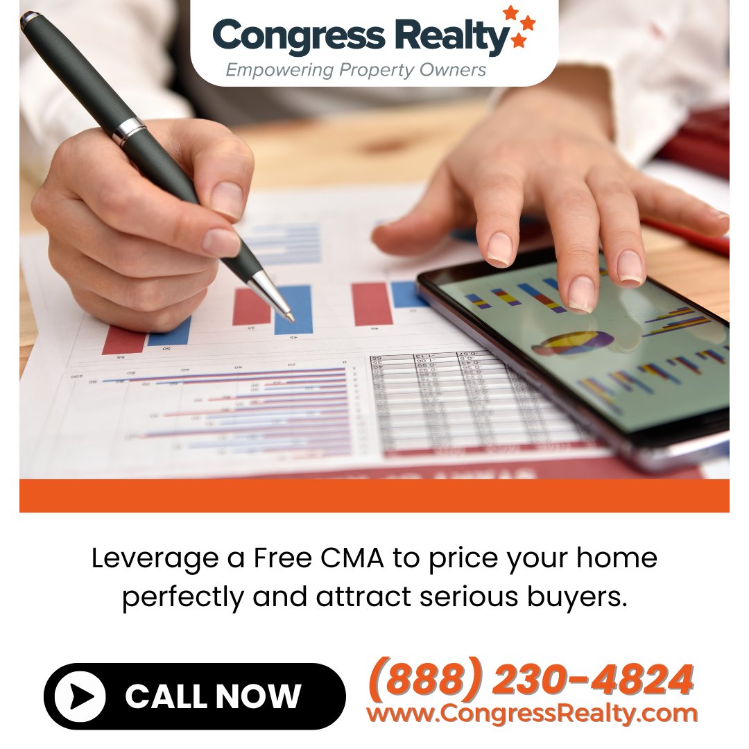 Get the perfect sale price in Paradise Valley, AZ, with a Free CMA from Congress Realty. Attract serious buyers for a faster sale and maximize home value efficiently. Expert pricing guidance awaits at (888) 230-4824. #HomeSelling #ParadiseValleyAZ