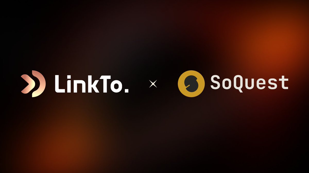 LinkTo_io's tweet image. We are thrilled to announce our collaboration with @soquest_xyz, a Web3 quest platform to earn rewards and build identities, developed by @Port3Network.

Look out for participation opportunities, as there will be chances to receive exciting #airdrop rewards. #LinkTo #TOK