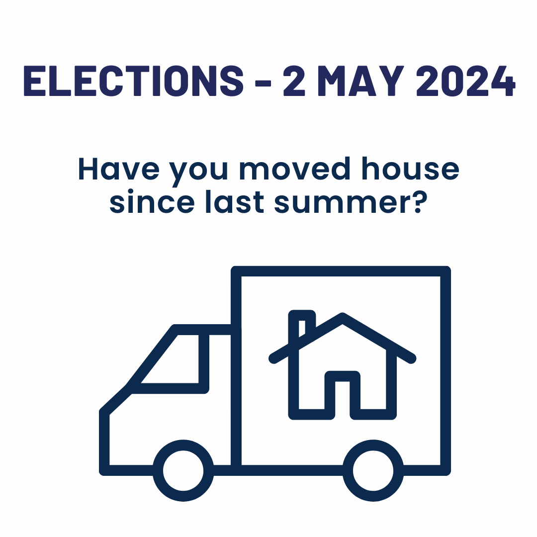 If you recently moved to the district, don't forget you have to register again if you want to vote here in elections. Visit gov.uk/registertovote