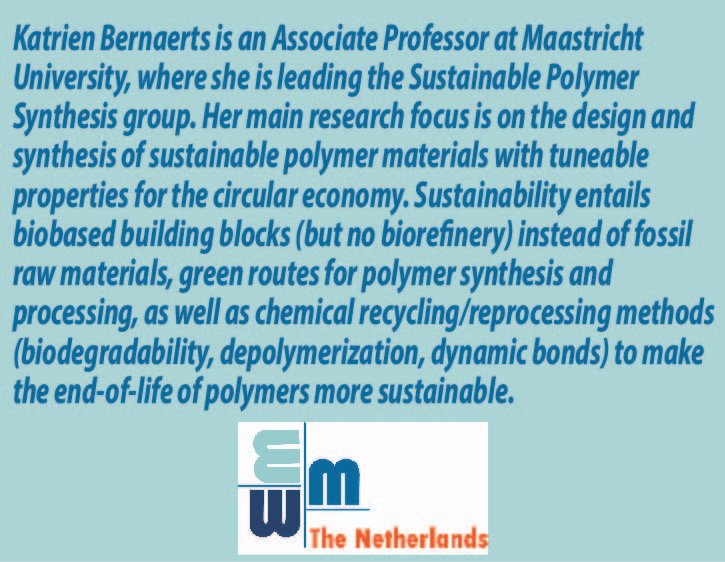 #STEMcampaign2024 Our third participant is dr. Katrien Belvaerts, Assoc. Prof. from @MaastrichtU! "I am passionate about how my research in Sustainable Polymer Chemistry [...] contributes meaningful solutions to current and future societal challenges."#WomenInSTEM <a href="/FemMaastricht/">FEM - Maastricht University</a>