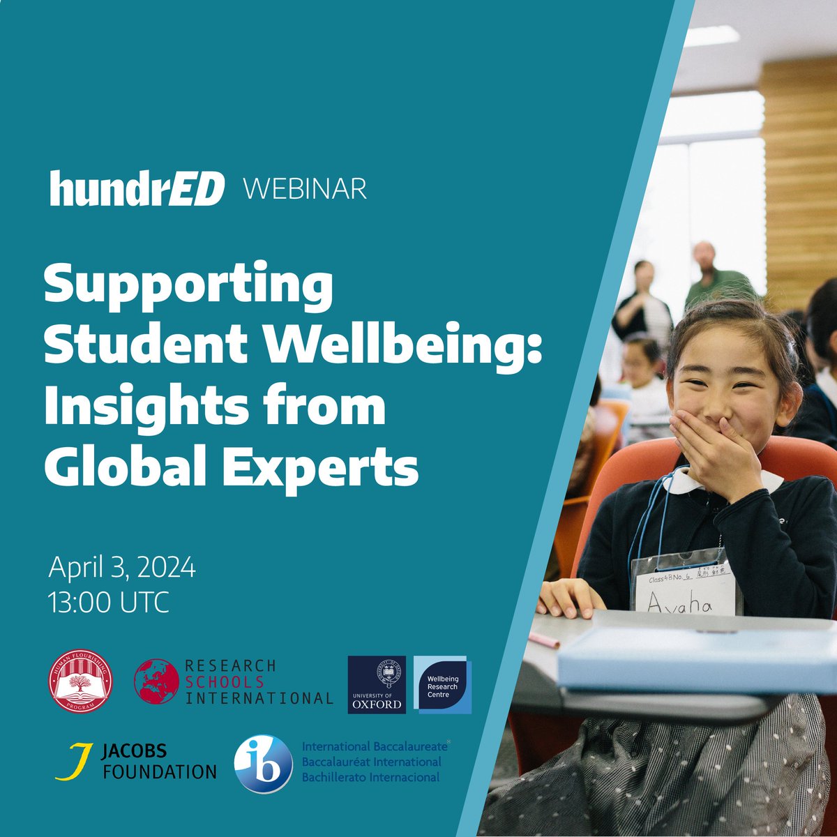 The Supporting Student Wellbeing: Insights from Global Experts Webinar is starting in 2 hours! ⌛ Hear from experts on #wellbeing about how we can support students. Join us on Zoom: loom.ly/61vyaRA