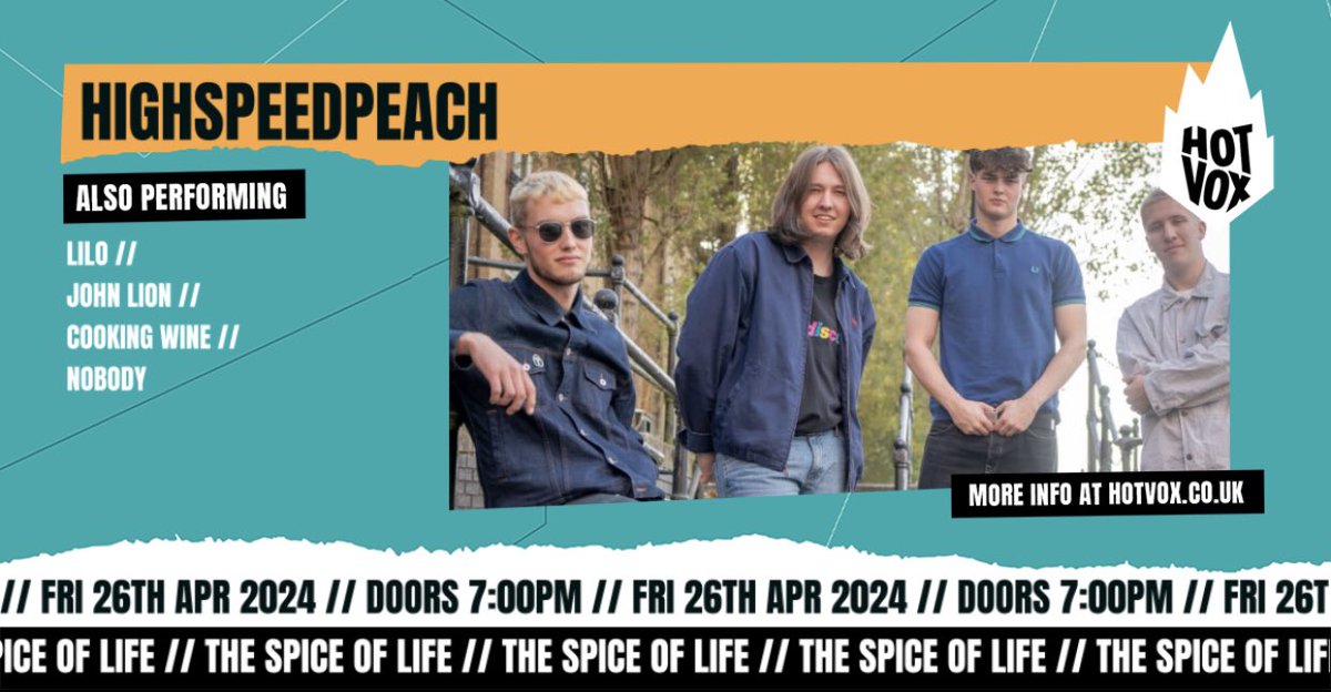 Reminder that later this month we play @SpiceOfLifeSoho in London as part of this great line up with @Hot_Vox We can’t wait! Get your tickets here ticketool.co.uk/events-fe/9b7e…