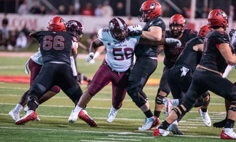 Over the past 3 seasons, Southern Illinois is No. 2 in the Missouri Valley with 108 sacks. Only North Dakota State has more sacks (125) since 2021 than the Salukis. Illinois State ranks 4th with 91.