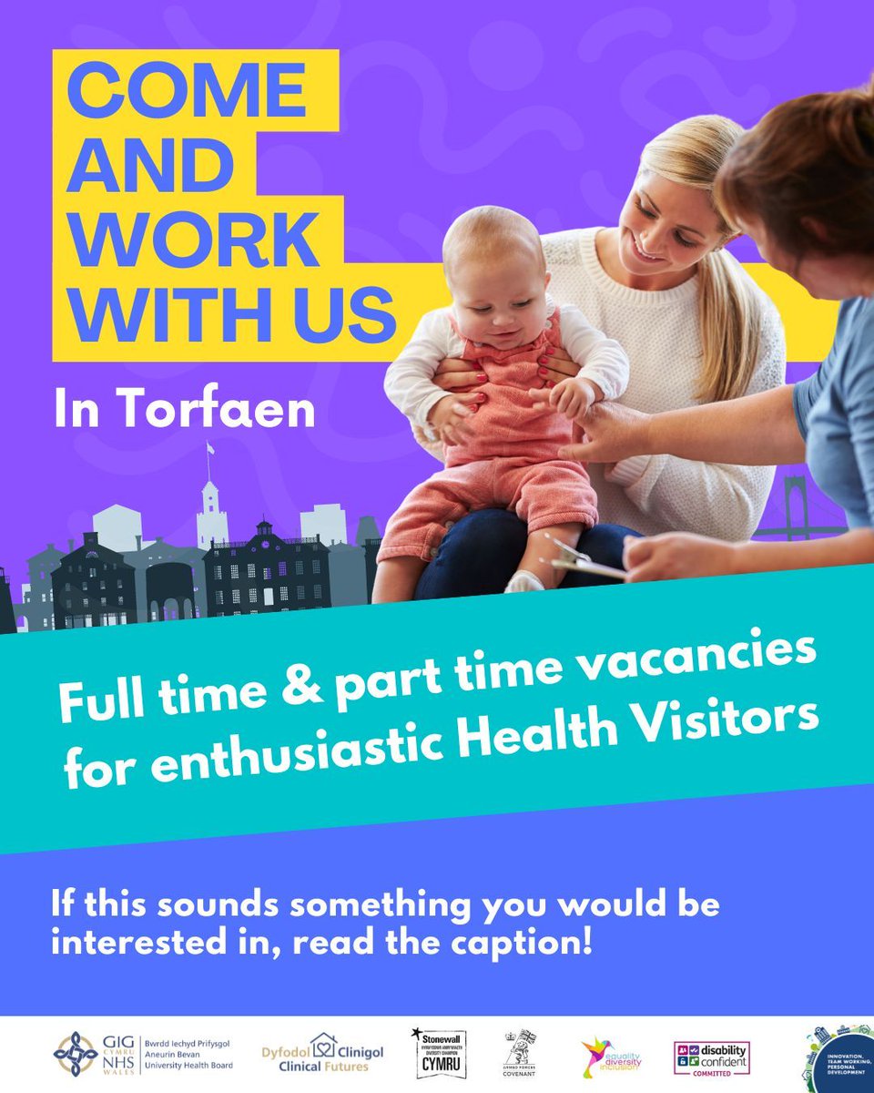 As well as roles in Newport, Caerphilly and Monmouthshire, we also have exciting full time and part time opportunities for experienced and enthusiastic Health Visitors to join the #Torfaen Health Visiting Team! Apply today, Full details here: buff.ly/43ILKkB