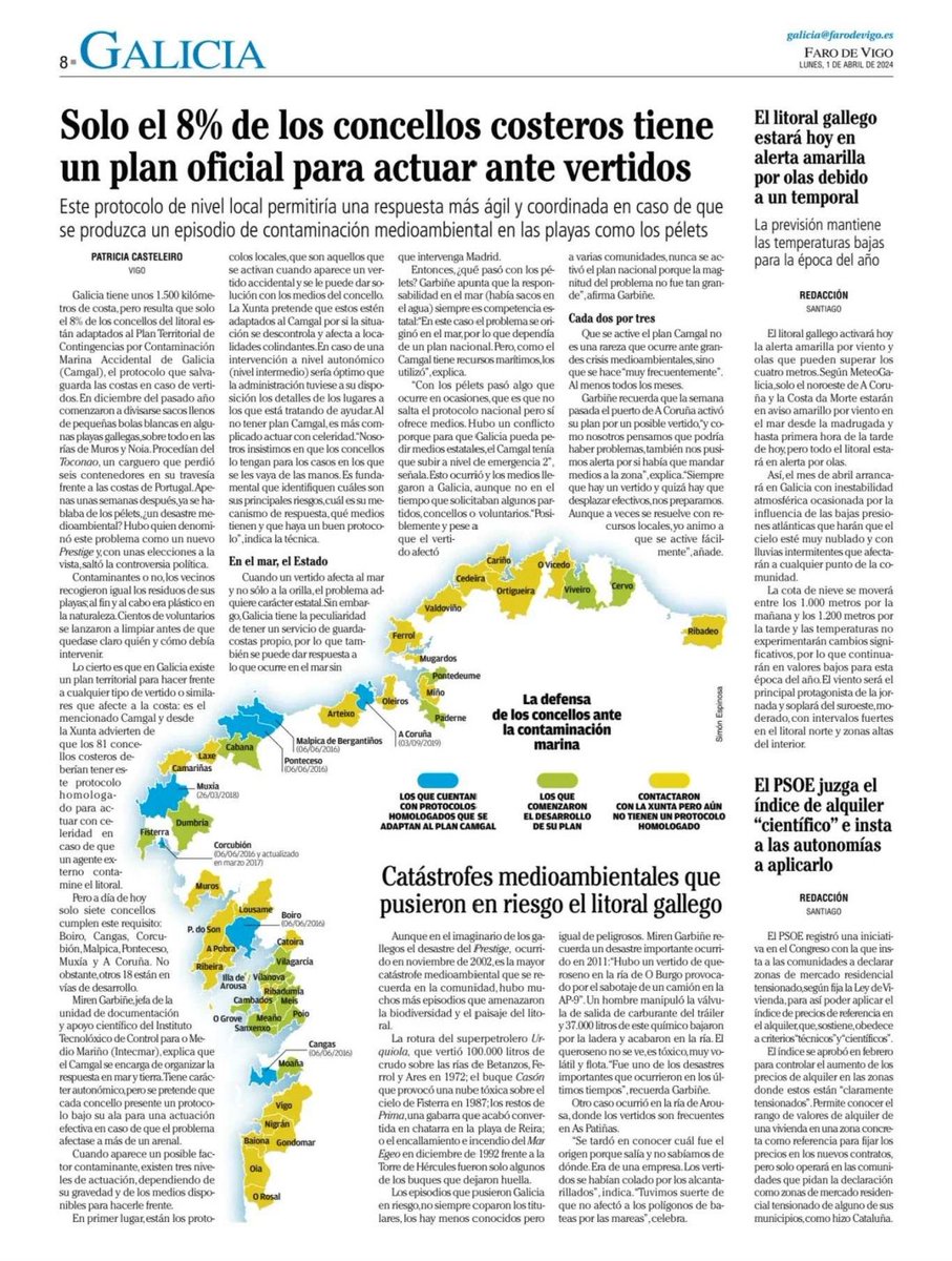 AnaVill96855504's tweet photo. LA DEFENSA DE LOS CONCELLOS ANTE LA #CONTAMINACIÓN #MARINA
A la vista está la actuación en caso de rotura de la #balsa de #Alcoa y sus vertidos
Ampliar esa balsa es de locos
#Prestige #Pellets #catástrofes #vertidos #MedioAmbiente
#AlcoaNon #StopAlcoa
#RestaurarXa #AMariña https://t.co/xe3PJhvqYP