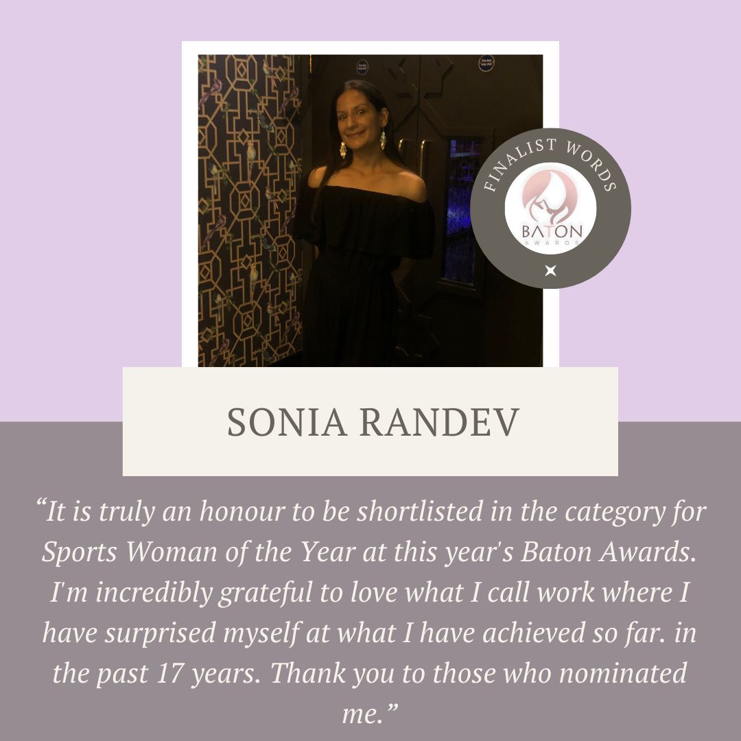 Here are a few words from Sonia Randev, our finalist for The Sportswoman of The Year Award 🏆 Thank you everyone for joining us at The Baton Awards and helping us shine a light on outstanding women from diverse racial groups who are making a difference in the world!