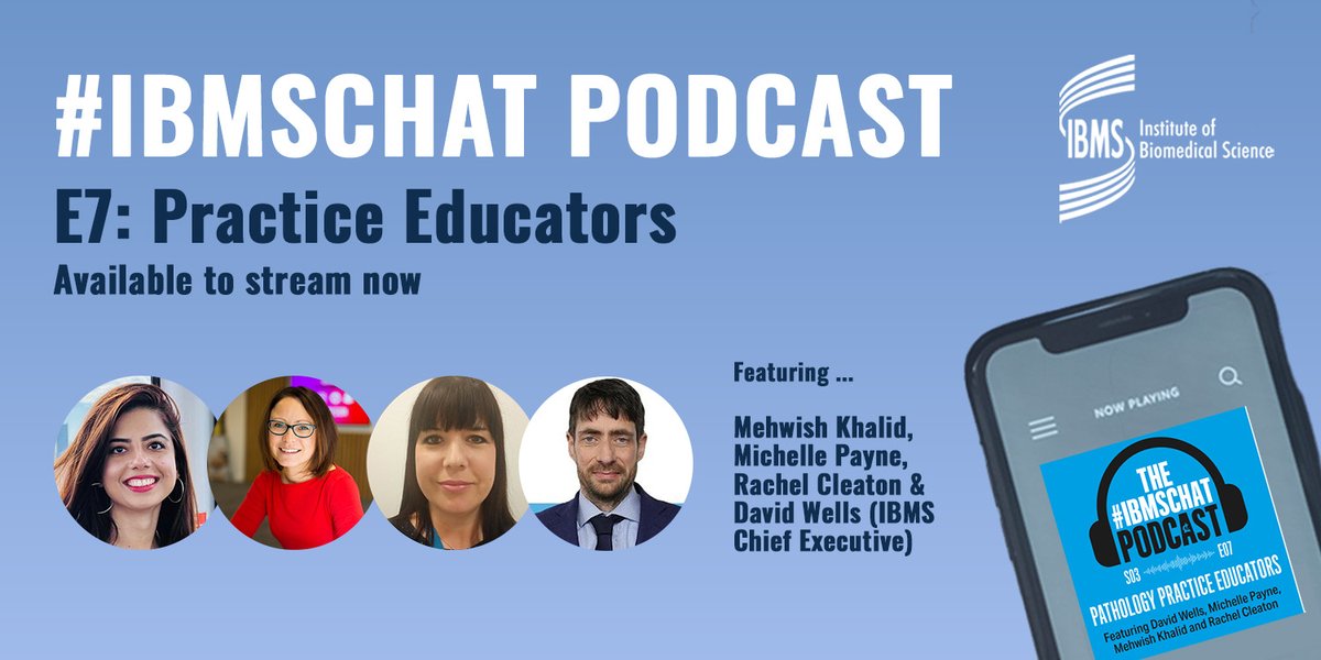 IBMScience's tweet image. Episode 7 of the #IBMSChatPodcast is available to stream now. Hosted by IBMS Chief Executive David Wells, this episode explores the role played by #Pathology #PracticeEducators in linking the ward and the laboratory. 

Listen here to find out more: soundcloud.com/ibmscience/s3-…