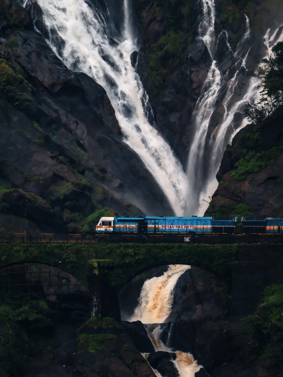 Go on rides where nature thrives. 📍 Dudhsagar Falls #Repost from Rohan Kudalkar | Instagram 📸 Want to #share your greatest moments ever lived? Upload your photos, tag us and use #ngtindia on Instagram. #NatGeoTravellerIndia #NGTI #India #Train #Waterfall #DudhsagarFalls