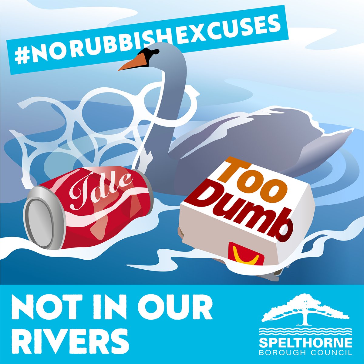 Don't drop litter 🚮 
In our river 🌊 
Make it happy 😃 
Being litter free 💚 

(To the tune of Ain't Nobody)

By keeping our riverbanks and river litter free, we can make the wonderful Thames welcoming to everyone. #NoRubbishExcuses