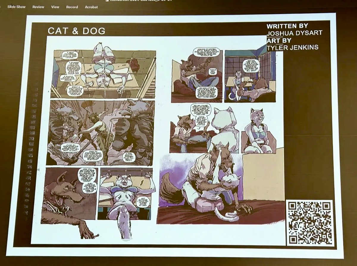 I just learned that @badideahello revealed at @WonderCon that they got @Jenkins_Tyler on one of their upcoming books (CAT & DOG)! That’s my personal brand of exciting!!