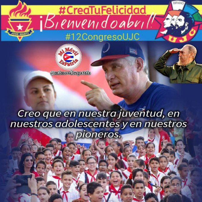 #Martí 'Cuando habla un joven, el alma recuerda dónde se enciende su vigor.' #12CongresoUJC #CreaTuFelicidad #MatancerosEnVictoria @yamilapenao @UJCdeCuba  @AylinAlvarezG @FGR_Cuba @FiscalaProvinc1 @Moiss83923279  @ChavezIliac @Idelsy5 @AlinaLiFGR @YeniGM2 @luisohernadez