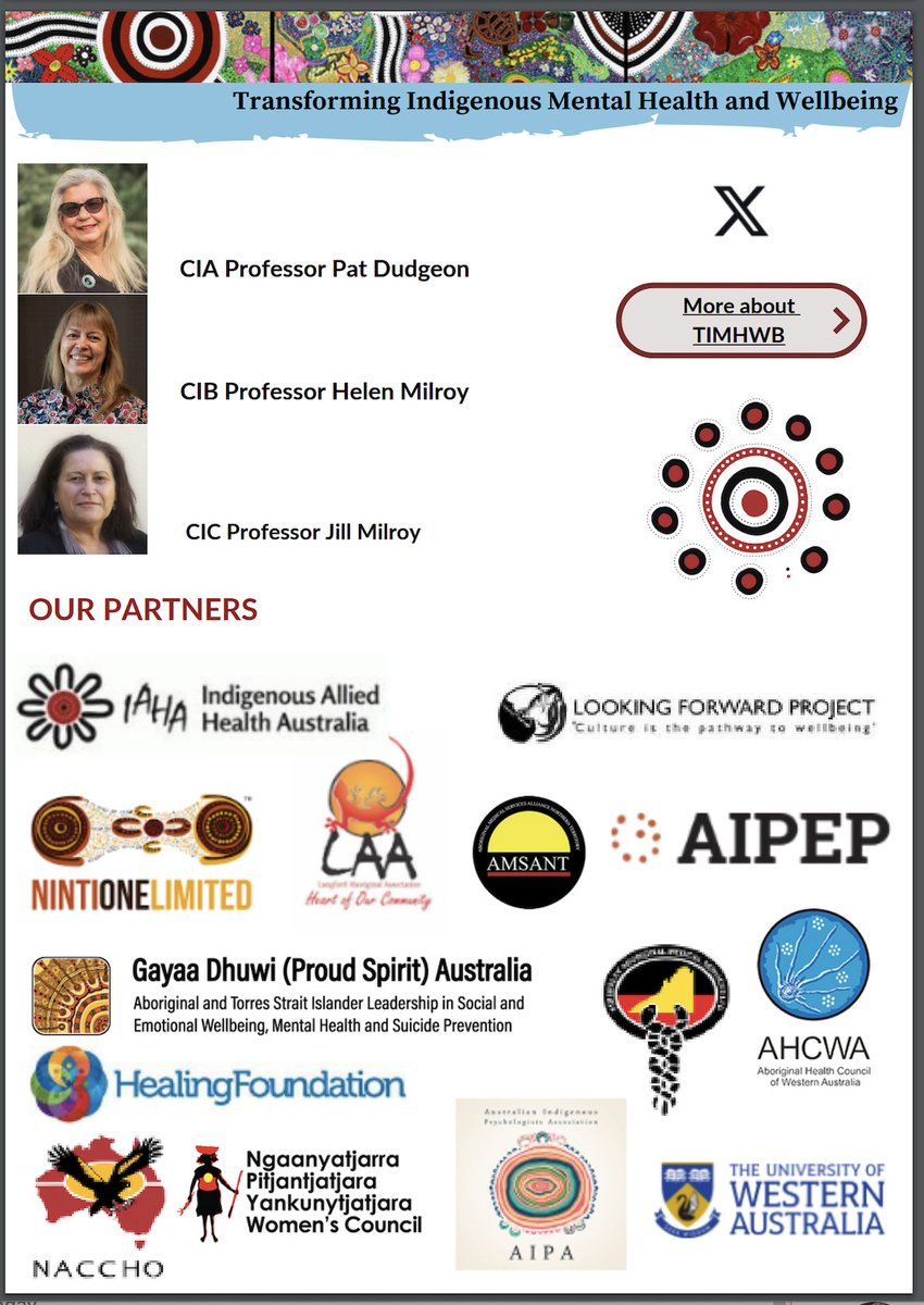 Great to see our first Transforming Indigenous Mental Health and Wellbeing (TIMHWB) research project Newsletter for 2024 out. 💖 Doing some good work here. Have a read! timhwb.org.au/.../timhwb-new…