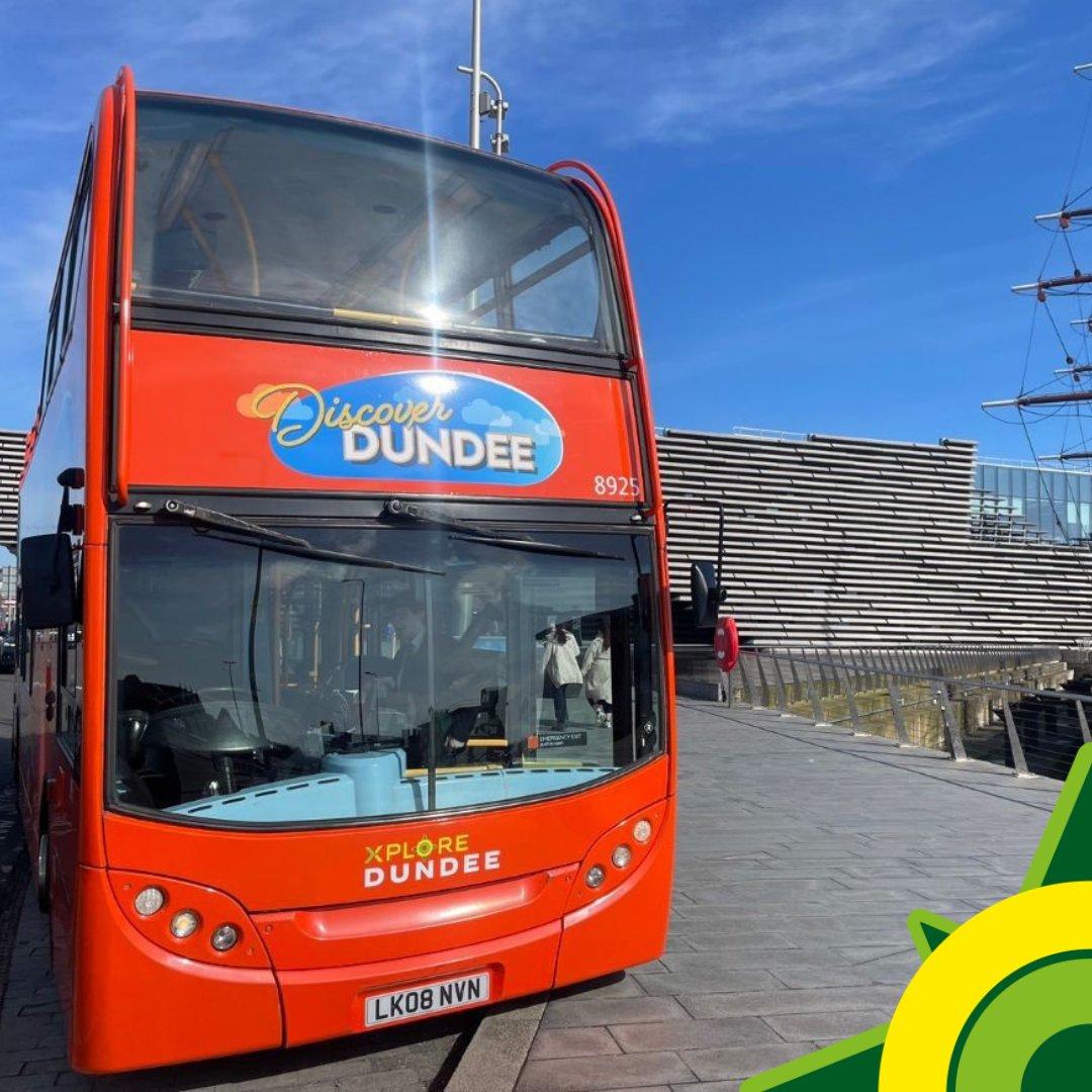 🌟Discover Dundee tour has returned!! 👏 Until Sunday 1st September, hop on and off at the best viewpoints and attractions all at your own pace🚍 Tickets are valid all day so you can hop on the 5/5a and venture down to Broughty Ferry 🙌 Find out more 👉 ow.ly/nNUp50QOHnq