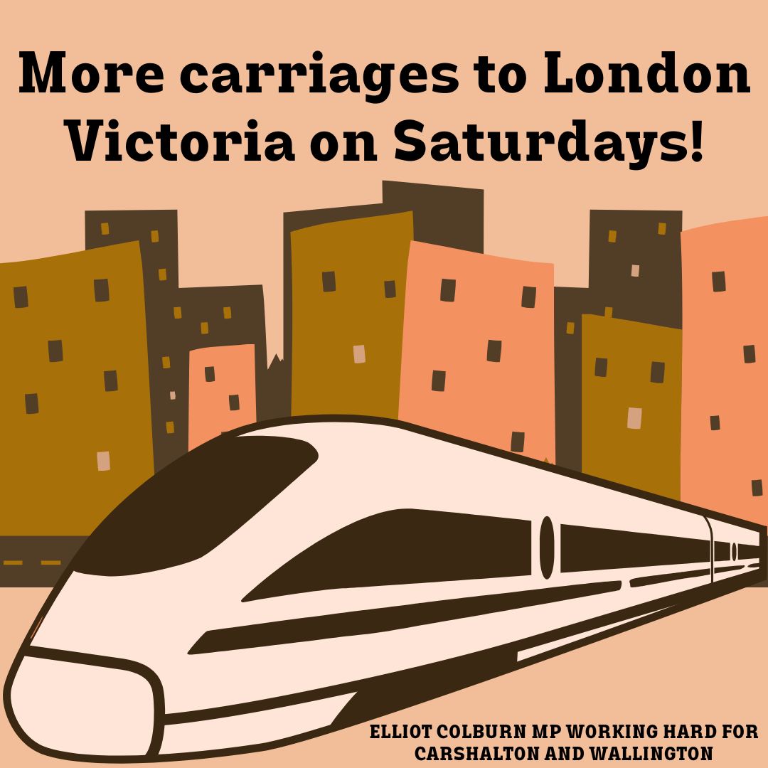 Exciting news.... from June 2024, trains running to London Victoria from Carshalton/Hackbridge will run from a mixture of 8-10 carriages on Saturdays! 🚄🏙️ Read more here: elliotcolburn.co.uk/news/more-carr…