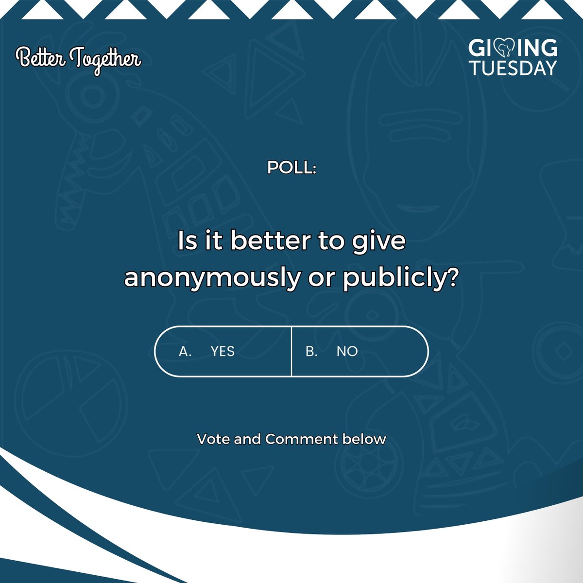 [What do you think?] Does giving anonymously enhance the act of generosity, or does public giving encourage or inspire others to do the same?. . . #Generosity #GivingTuesdayAfrica #GivingTuesday #GiveEveryDay #OrdinaryExxtraordinaryGenerosity #KindnessMatters #ShareYourStory